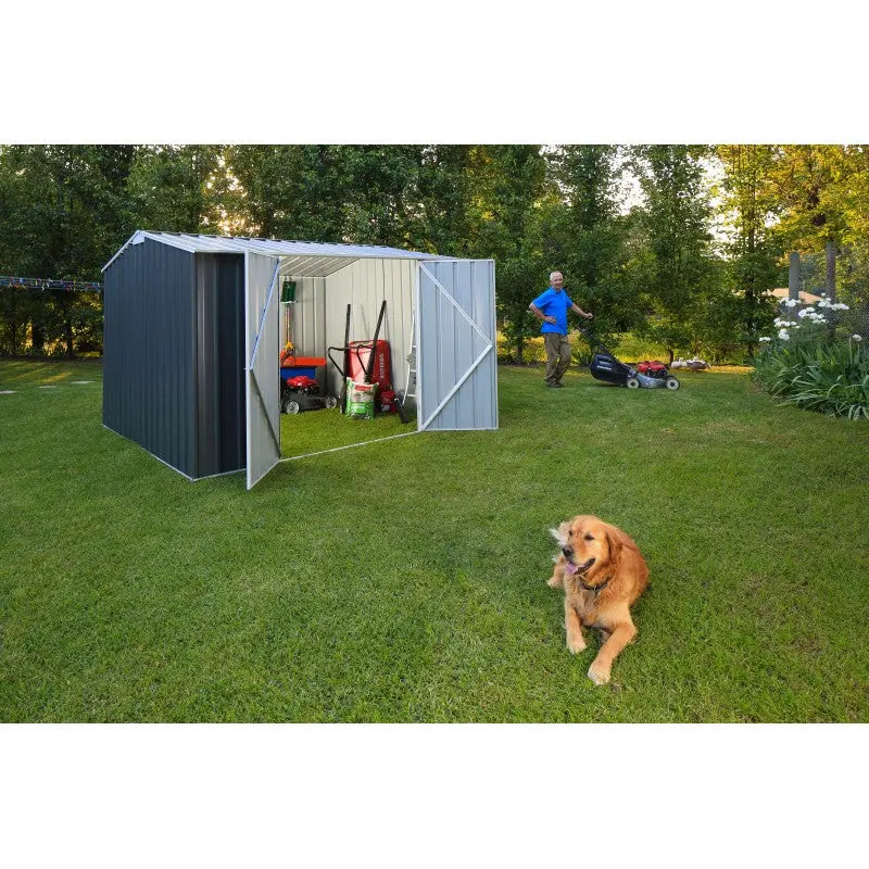 Abri de jardin en métal Colorbond gris ardoise 11,25m² EASYSHED Ma boutique