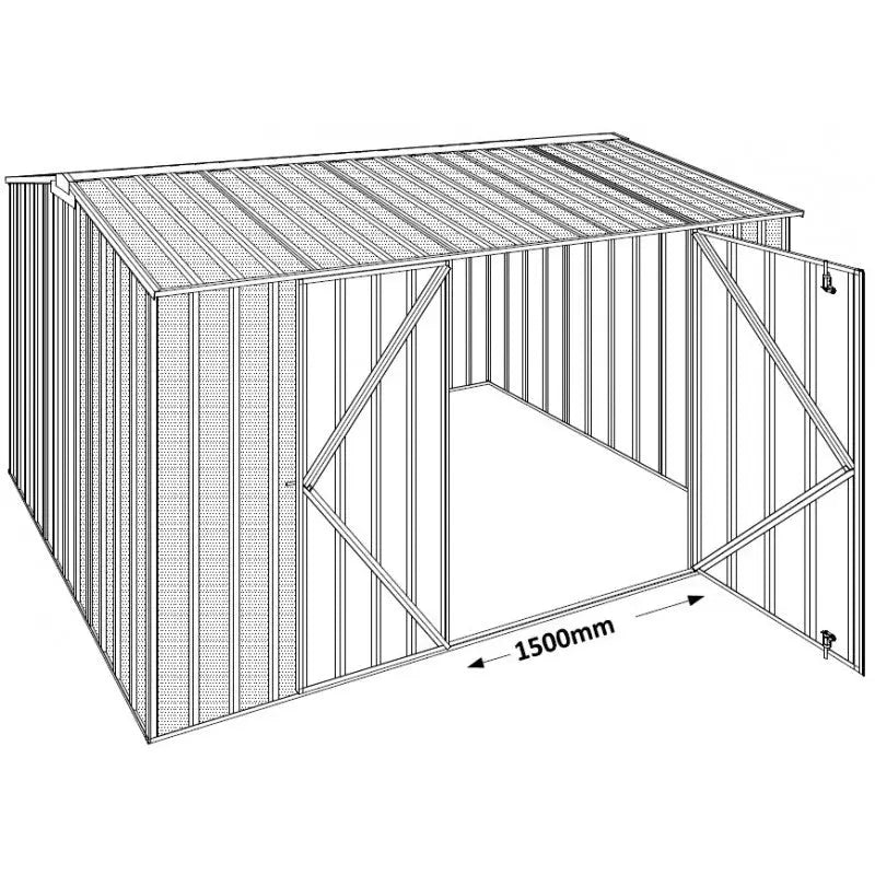 Abri de jardin en métal Colorbond gris ardoise 11,25m² EASYSHED Ma boutique