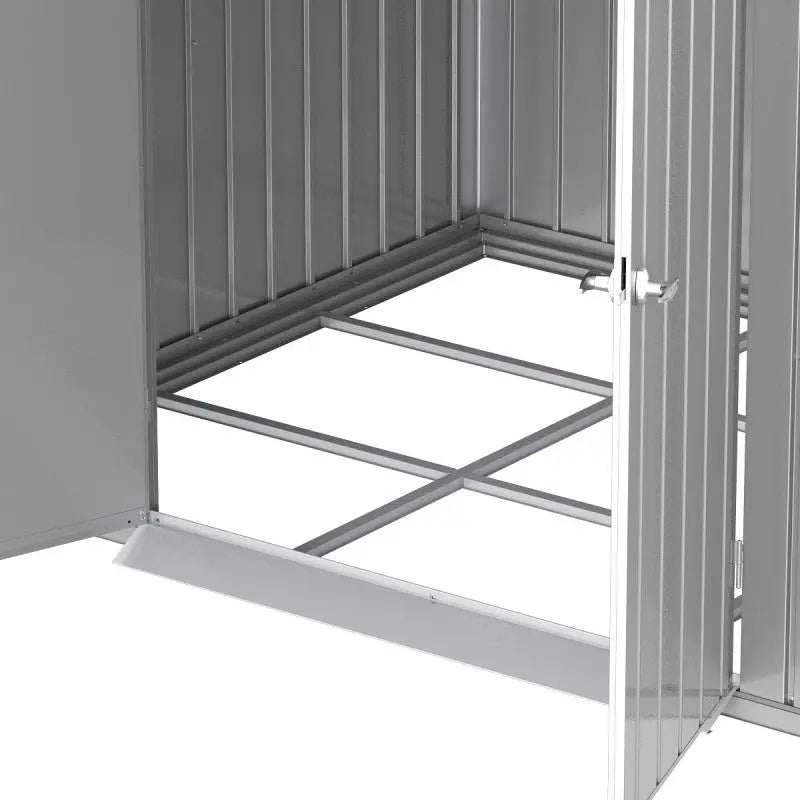 Abri de jardin en métal gris 5,22m² + kit d'ancrage + kit de fondation DURAMAX Ma boutique