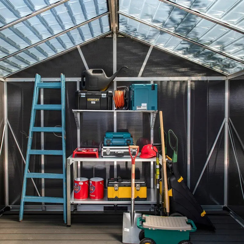 Abri de jardin en polycarbonate 11,7m² avec plancher YUKON - Palram - Canopia Ma boutique