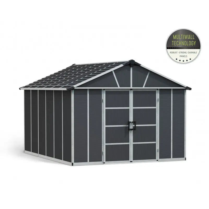 Abri de jardin en polycarbonate 11,7m² avec plancher YUKON - Palram - Canopia Ma boutique