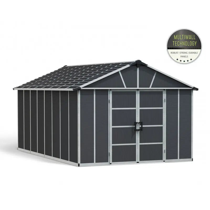 Abri de jardin en polycarbonate 17,2m² avec plancher YUKON - Palram - Canopia Ma boutique