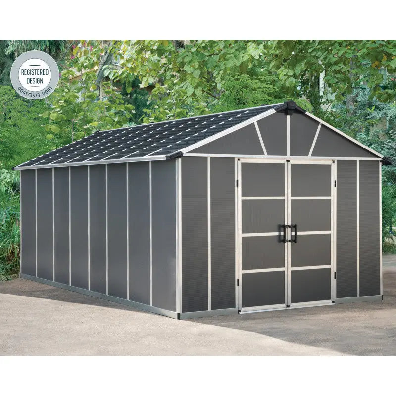 Abri de jardin en polycarbonate 17,2m² avec plancher YUKON - Palram - Canopia Ma boutique
