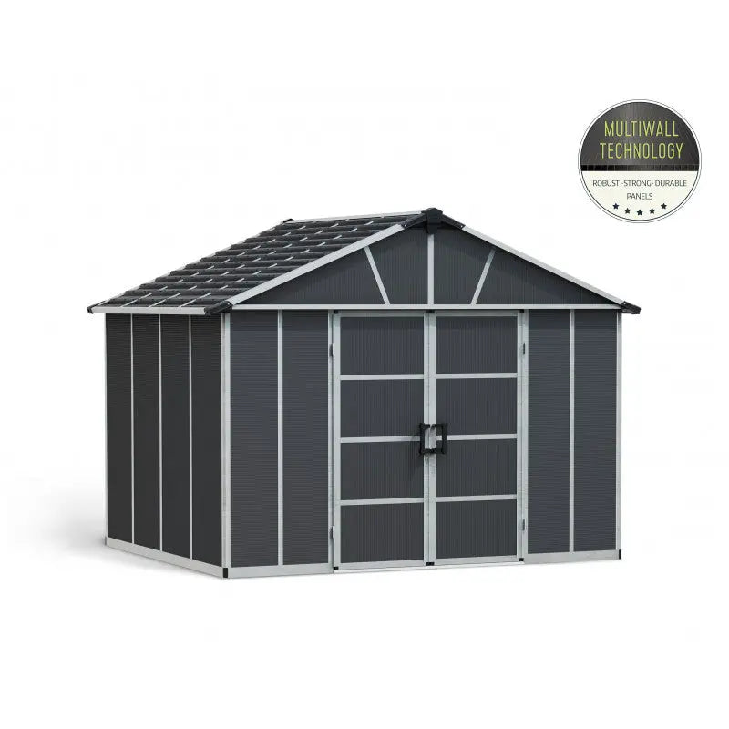 Abri de jardin en polycarbonate 7,9m² sans plancher YUKON - Palram  - Canopia Ma boutique