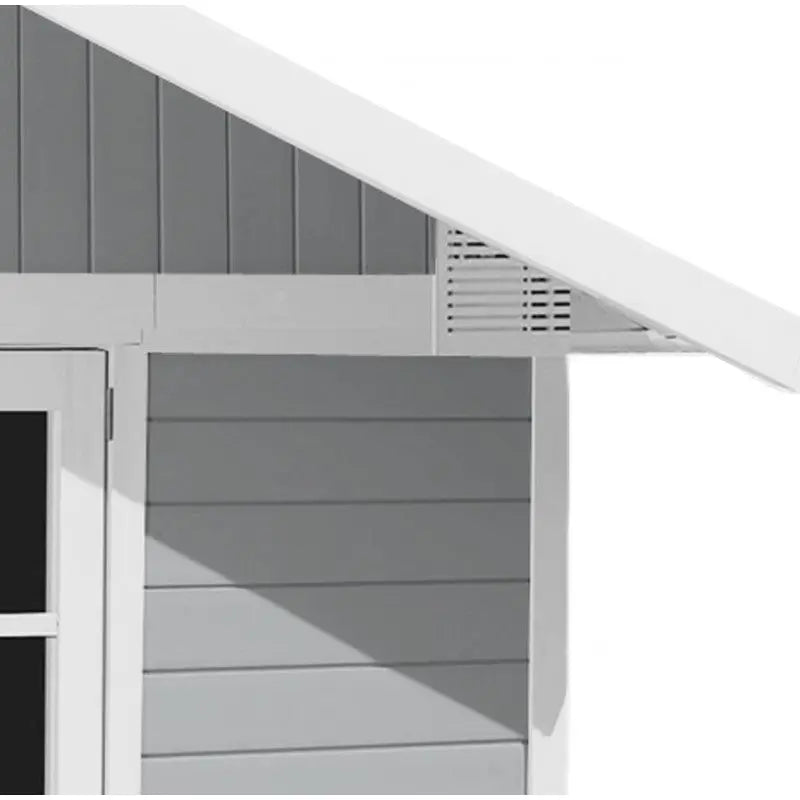 Abri de jardin en PVC 11,2m² DECO gris clair et blanc Grosfillex + Kit ancrage offert Ma boutique