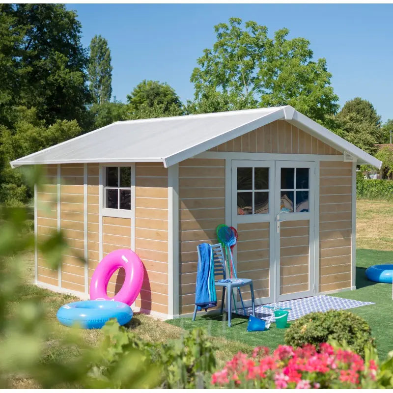Abri de jardin en PVC 11,2m² DECO Sherwood Grosfillex + kit ancrage offert Ma boutique