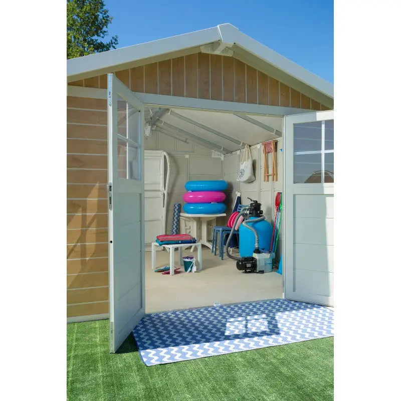 Abri de jardin en PVC 11,2m² DECO Sherwood Grosfillex + kit ancrage offert Ma boutique