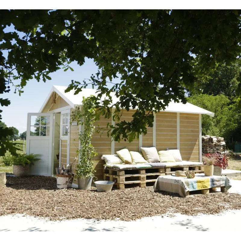 Abri de jardin en PVC 11,2m² DECO Sherwood Grosfillex + kit ancrage offert Ma boutique