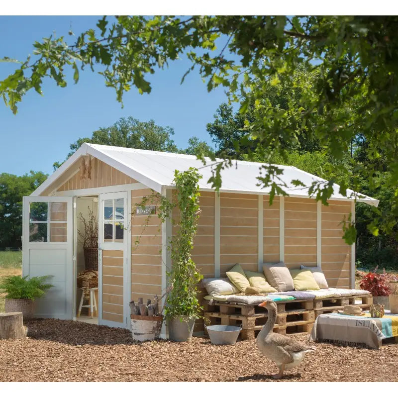 Abri de jardin en PVC 11,2m² DECO Sherwood Grosfillex + kit ancrage offert Ma boutique