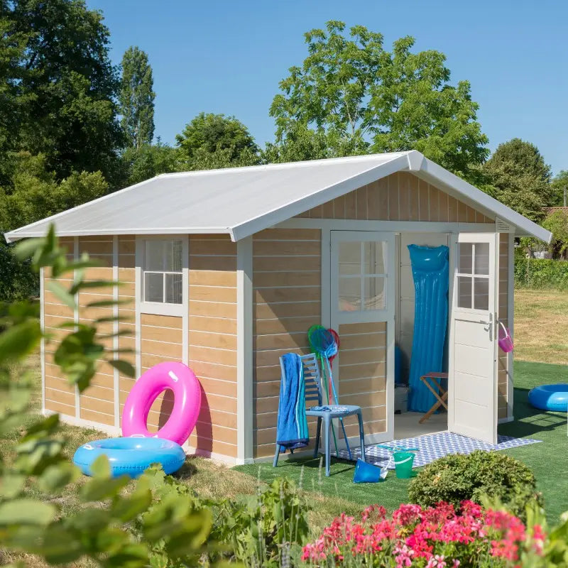 Abri de jardin en PVC 11,2m² DECO Sherwood Grosfillex + kit ancrage offert Ma boutique