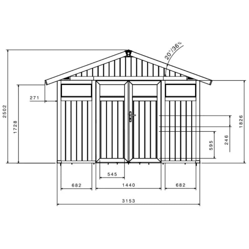 Abri de jardin en PVC 11,2m² UTILITY blanc et gris vert Grosfillex + kit ancrage offert Ma boutique
