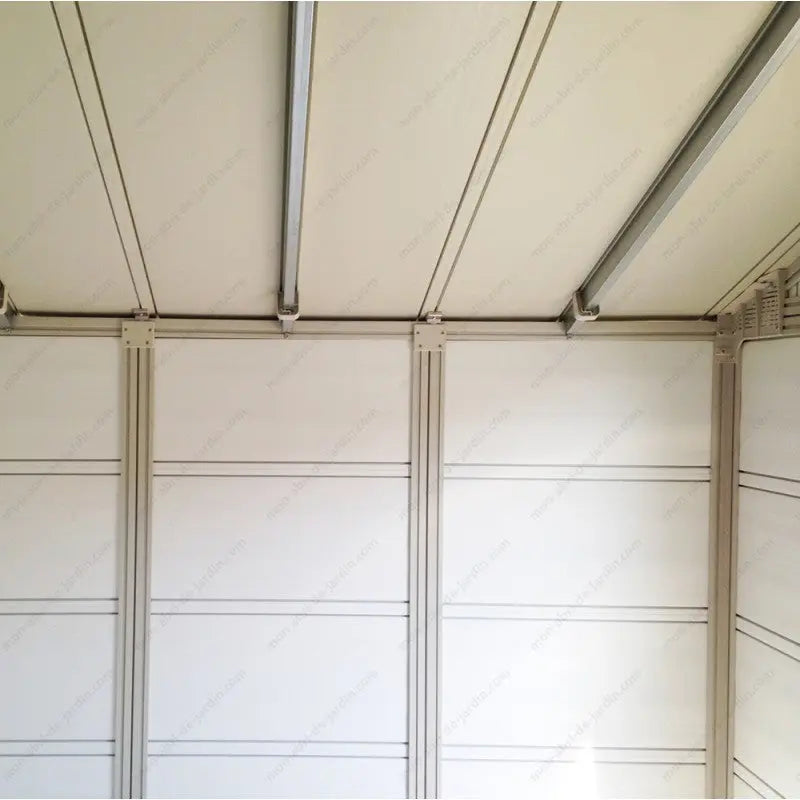 Abri de jardin en PVC 4,9m² UTILITY blanc et gris bleu Grosfillex + kit ancrage offert Ma boutique