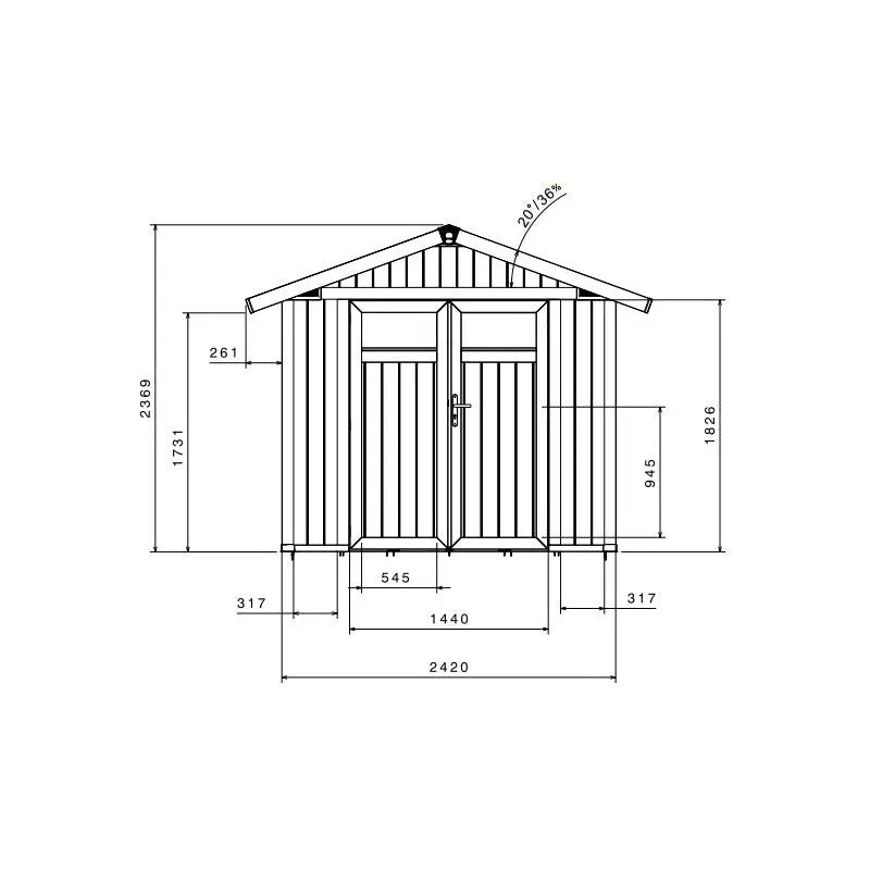 Abri de jardin en PVC 4,9m² UTILITY blanc et gris vert Grosfillex + kit ancrage offert Ma boutique