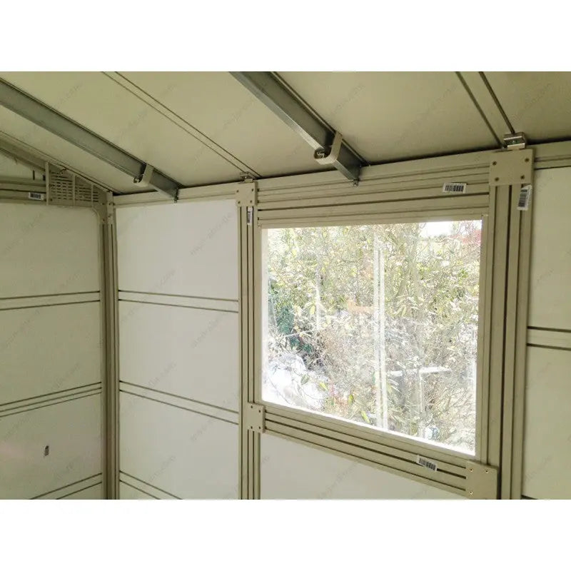 Abri de jardin en PVC 7,5m² DECO gris foncé et blanc Grosfillex + kit ancrage offert Ma boutique