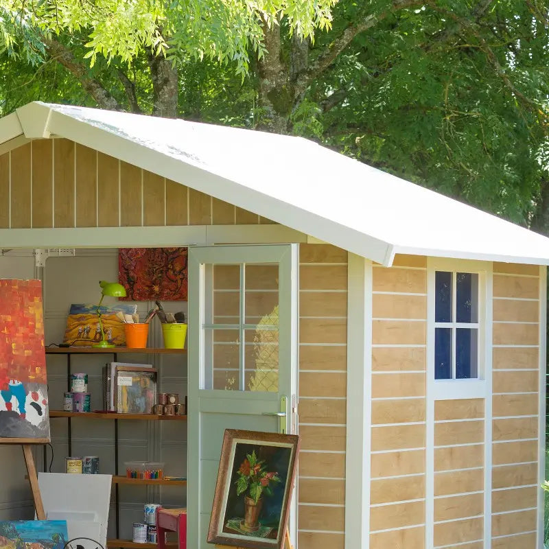 Abri de jardin en PVC 7,5m² DECO Sherwood Grosfillex + kit ancrage offert Ma boutique