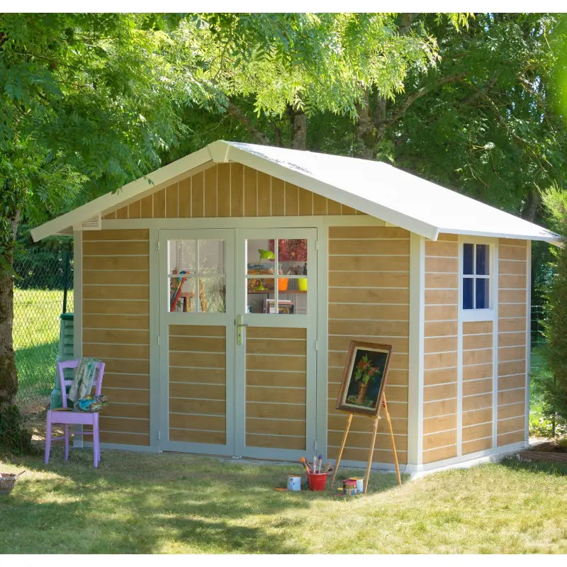 Abri de jardin en PVC 7,5m² DECO Sherwood Grosfillex + kit ancrage offert Ma boutique