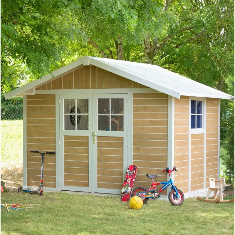 Abri de jardin en PVC 7,5m² DECO Sherwood Grosfillex + kit ancrage offert Ma boutique