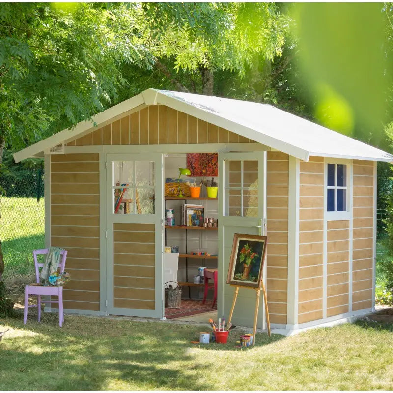 Abri de jardin en PVC 7,5m² DECO Sherwood Grosfillex + kit ancrage offert Ma boutique