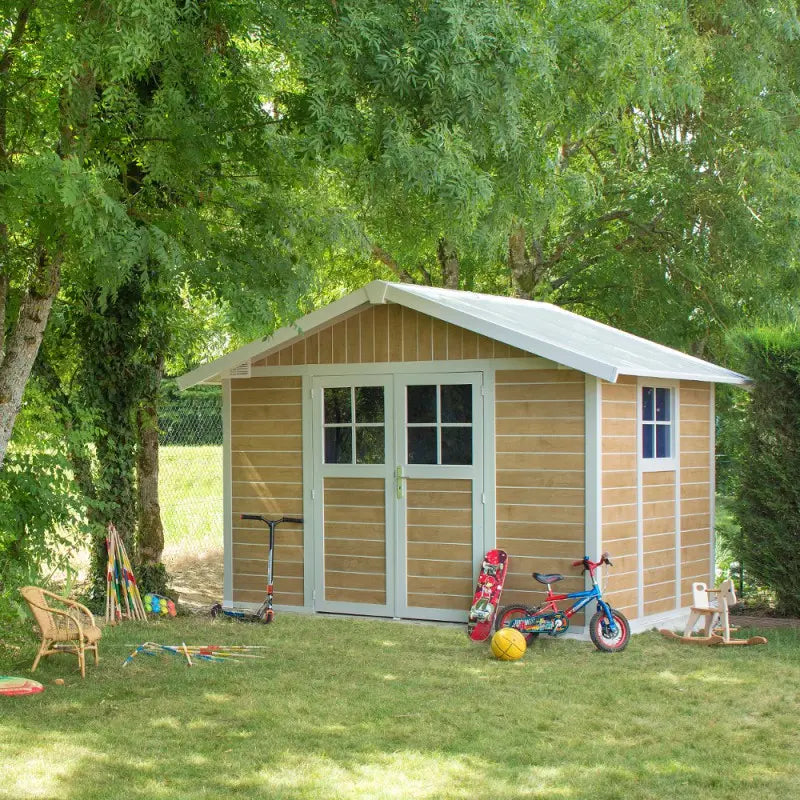 Abri de jardin en PVC 7,5m² DECO Sherwood Grosfillex + kit ancrage offert Ma boutique