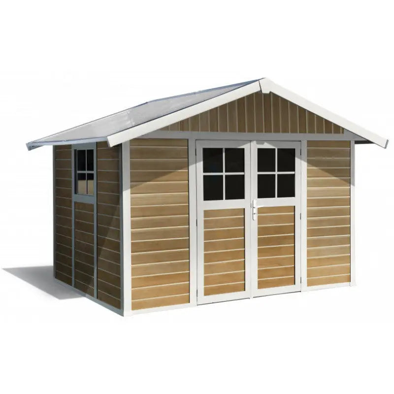 Abri de jardin en PVC 7,5m² DECO Sherwood Grosfillex + kit ancrage offert Ma boutique