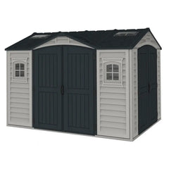 Abri de jardin en PVC 8,05m² DarkGrey Apex + kit de fondation DURAMAX Ma boutique