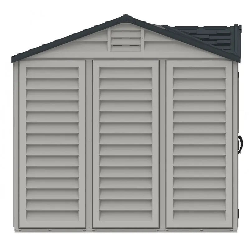 Abri de jardin en PVC 8,05m² DarkGrey Apex + kit de fondation DURAMAX Ma boutique