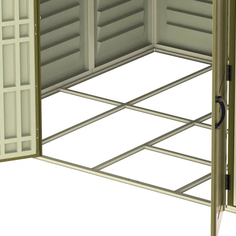 Abri de jardin en PVC 8,05m² Woodbridge + kit de fondation DURAMAX Ma boutique