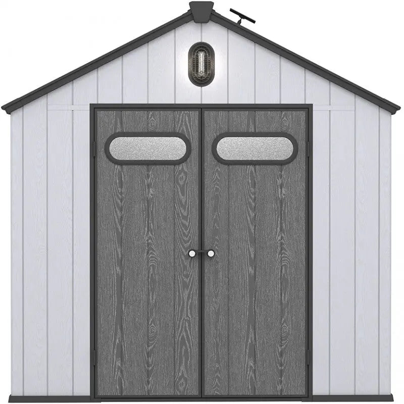 Abri de jardin en résine brossée DOCKER 14m² skylight + plancher - Jobu Ma boutique