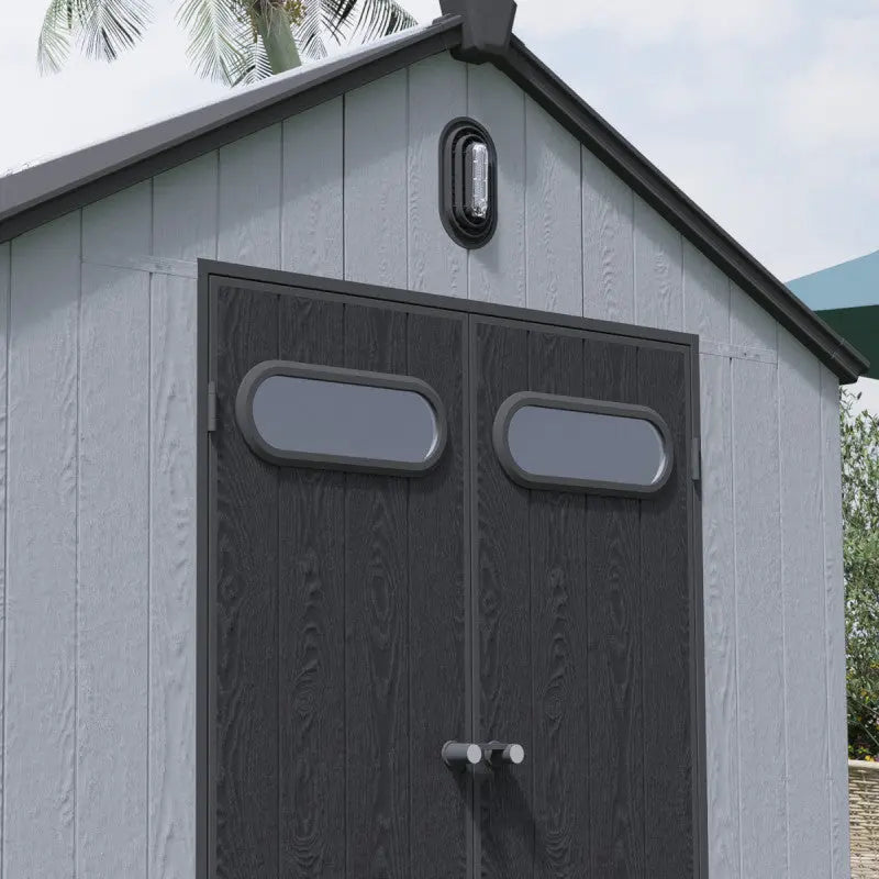 Abri de jardin en résine brossée DOCKER 14m² skylight + plancher - Jobu Ma boutique