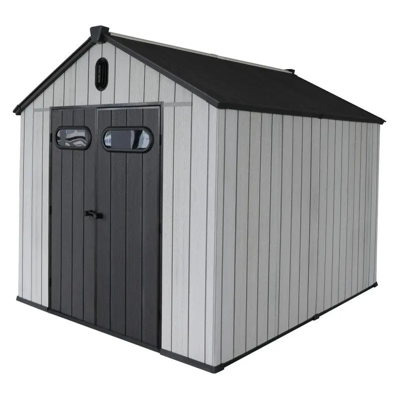 Abri de jardin en résine brossée DOCKER 5,3m² skylight + plancher - Jobu Ma boutique