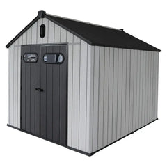 Abri de jardin en résine brossée DOCKER 5,3m² skylight + plancher - Jobu Ma boutique