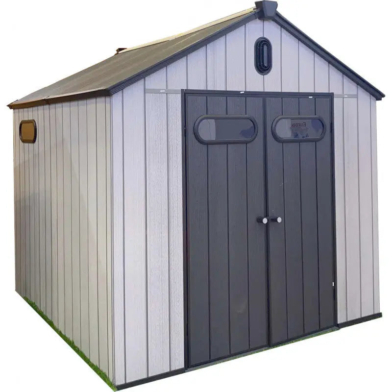 Abri de jardin en résine brossée DOCKER 5,3m² skylight + plancher - Jobu Ma boutique