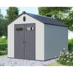 Abri de jardin en résine brossée DOCKER 6,7m² skylight + plancher - Jobu Ma boutique