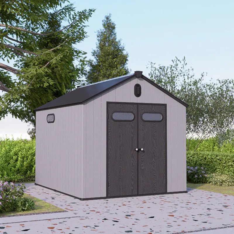 Abri de jardin en résine brossée DOCKER 6,7m² skylight + plancher - Jobu Ma boutique