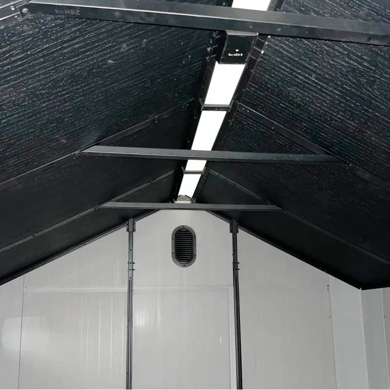 Abri de jardin en résine brossée DOCKER 6,7m² skylight + plancher - Jobu Ma boutique