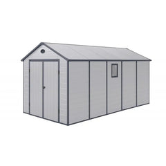 Abri de jardin en résine gris 11m² + kit de fondation - JOBU Ma boutique