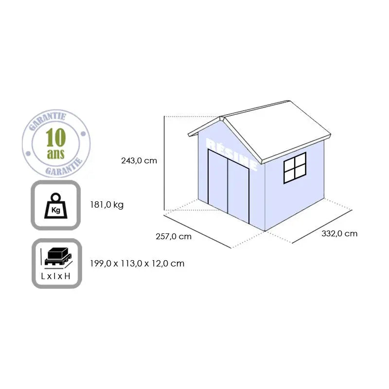 Abri de jardin en résine Sydney 8,5m² + plancher Keter Ma boutique