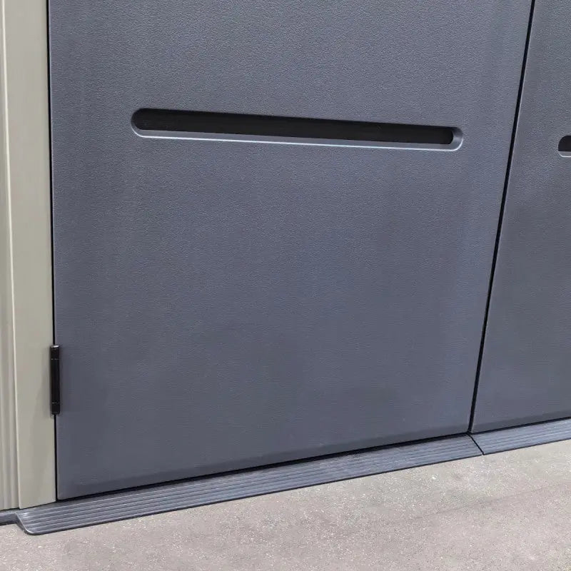 Abri de jardin HDPE Sunlife 4,5m² crème et gris + plancher - JOBU Ma boutique