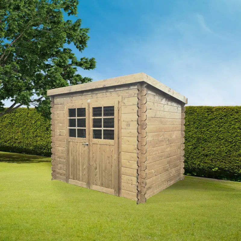 Abri de jardin Jena 7,39m² en bois massif 19mm à toit monopente - SOLID Ma boutique