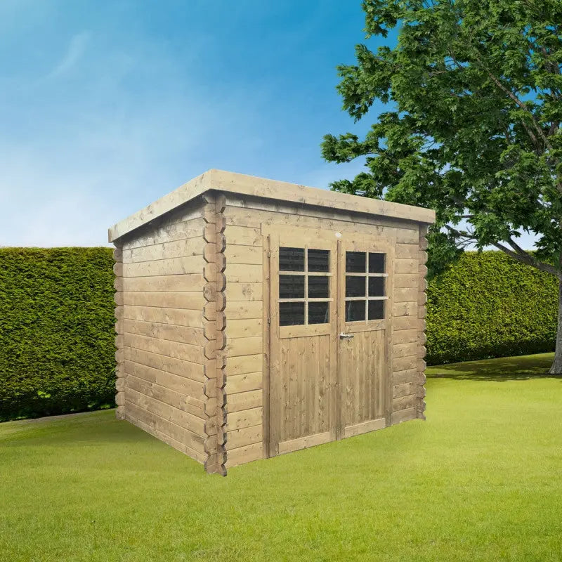 Abri de jardin Jena 7,39m² en bois massif 19mm à toit monopente - SOLID Ma boutique