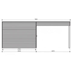 Abri de jardin Matera 8,69m² en bois traité autoclave 19mm avec terrasse couverte - SOLID Ma boutique