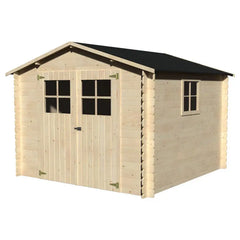 Abri de jardin Mirama 7,70m² en bois massif 19mm avec double porte – Décor et Jardin Ma boutique