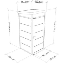 Abri de jardin modulaire isolé 1x1m panneaux gris armature blanche - plancher inclus - Everbox Ma boutique
