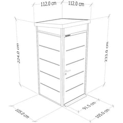 Abri de jardin modulaire isolé 1x1m profils noirs - plancher inclus - Everbox Ma boutique