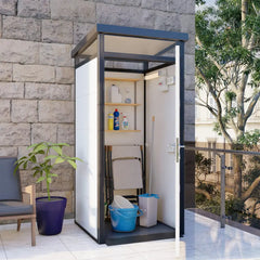 Abri de jardin modulaire isolé 1x1m profils noirs - plancher inclus - Everbox Ma boutique