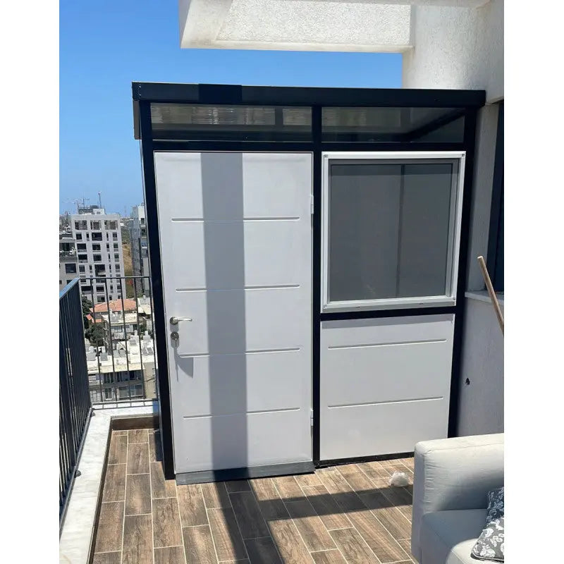 Abri de jardin modulaire isolé 2x1m profils noirs - plancher inclus - Everbox Ma boutique