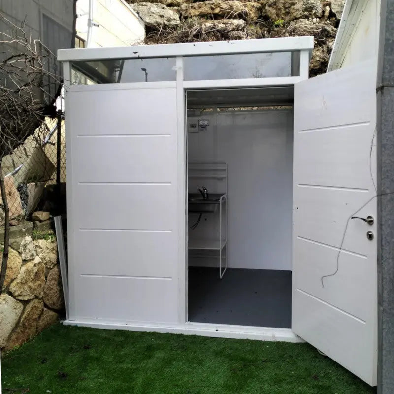 Abri de jardin modulaire isolé 2x2m blanc - plancher inclus - Everbox Ma boutique