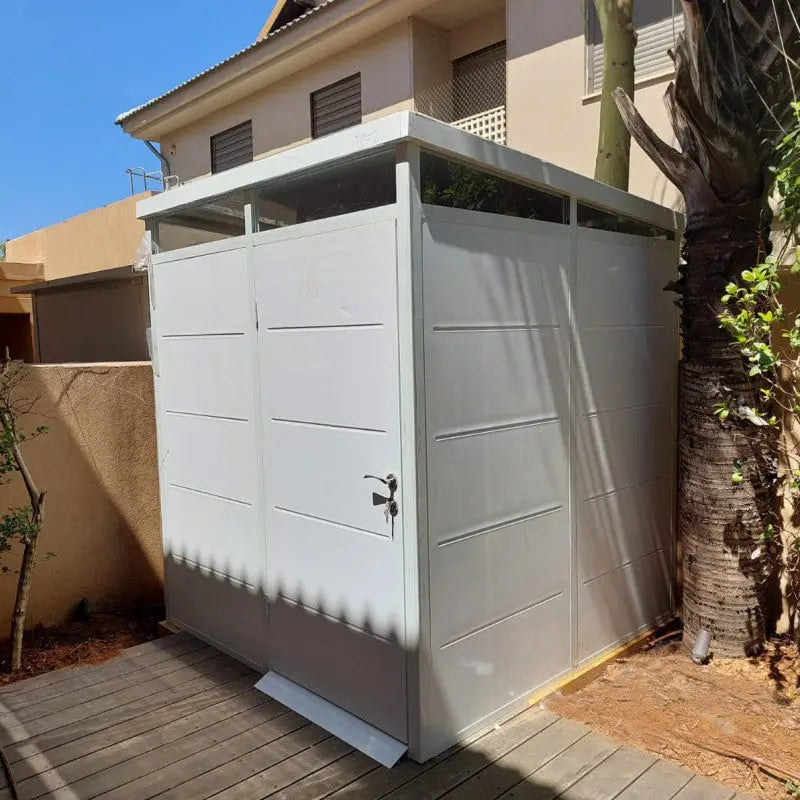 Abri de jardin modulaire isolé 2x2m blanc - plancher inclus - Everbox Ma boutique