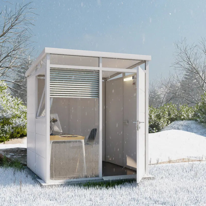 Abri de jardin modulaire isolé 2x2m blanc - plancher inclus - Everbox Ma boutique