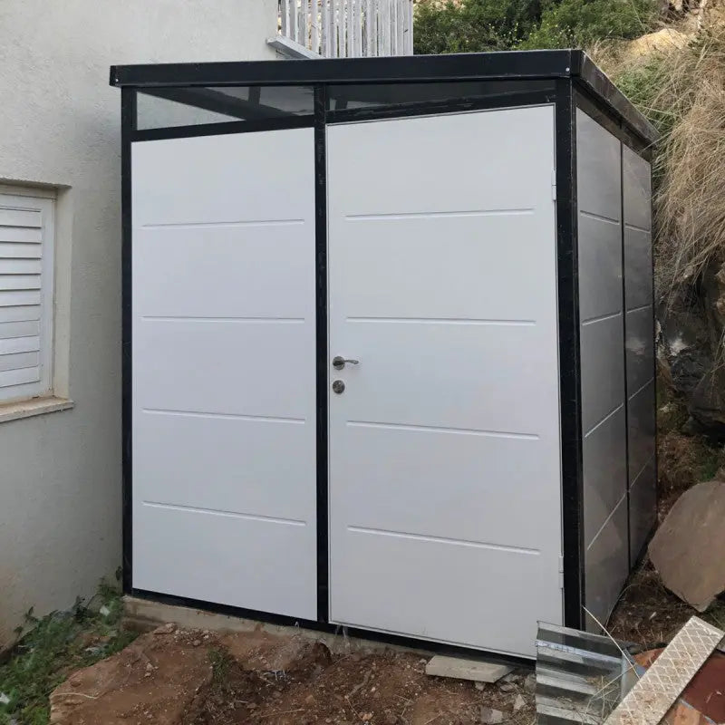 Abri de jardin modulaire isolé 2x2m profils noirs - plancher inclus - Everbox Ma boutique